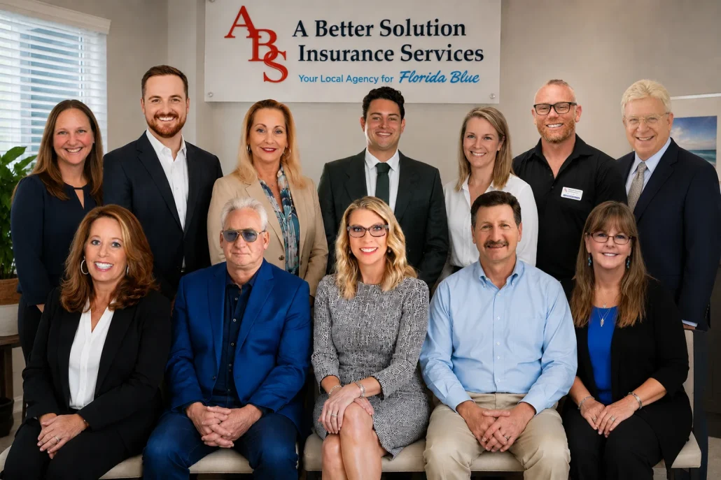 The 12 licensed agents of A Better Solution Insurance Services, your local agency for Florida Blue, at their Treasure Coast office